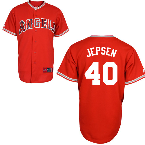 Best Quality Los Angeles Angels 40 Kevin Jepsen Red Cool Base MLB Jersey Baseball MLB Jerseys